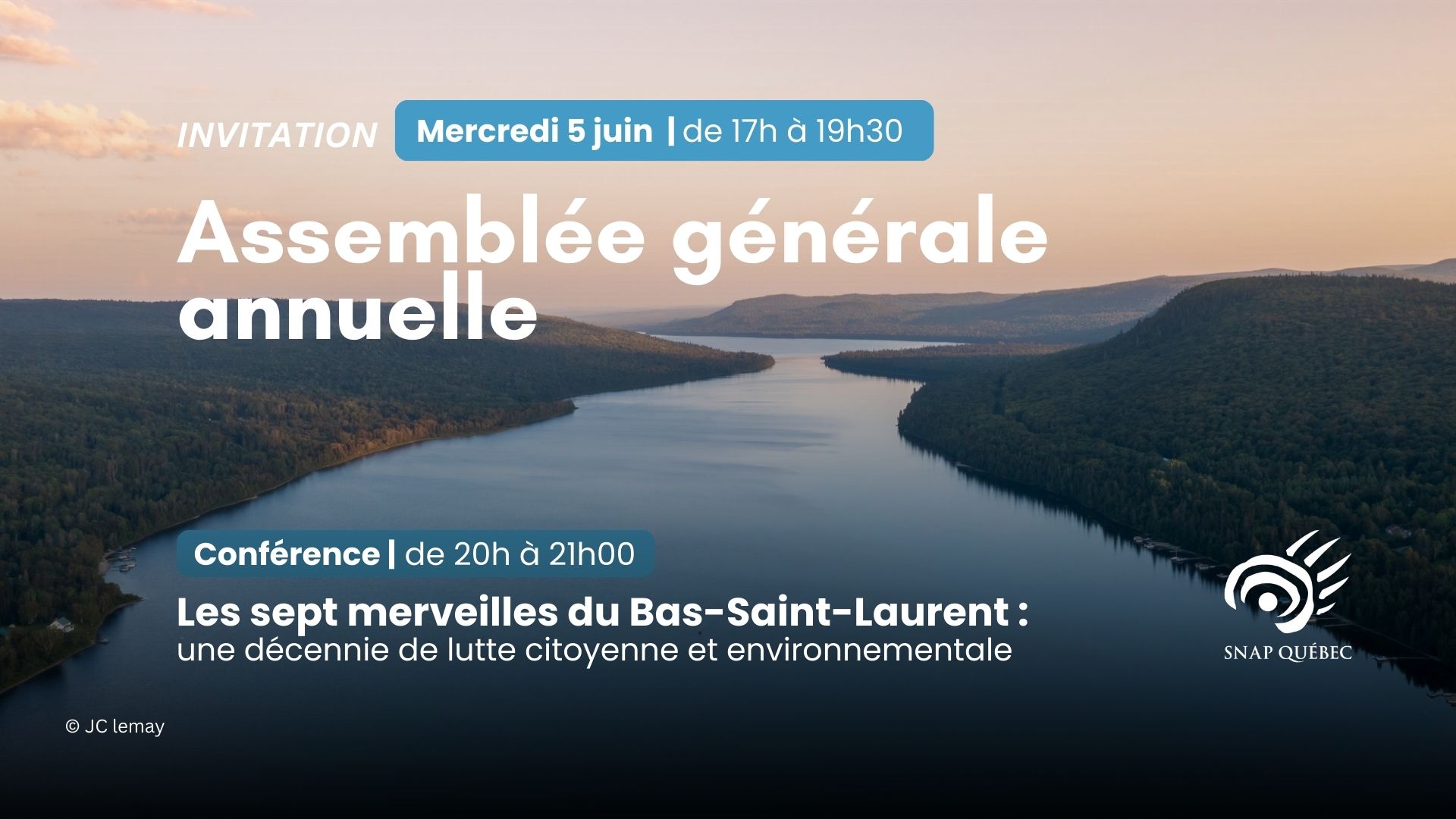 Featured image for “Participez à la conférence sur les sept merveilles du Bas-Saint-Laurent et l’AGA de la SNAP Québec le 5 juin prochain!”