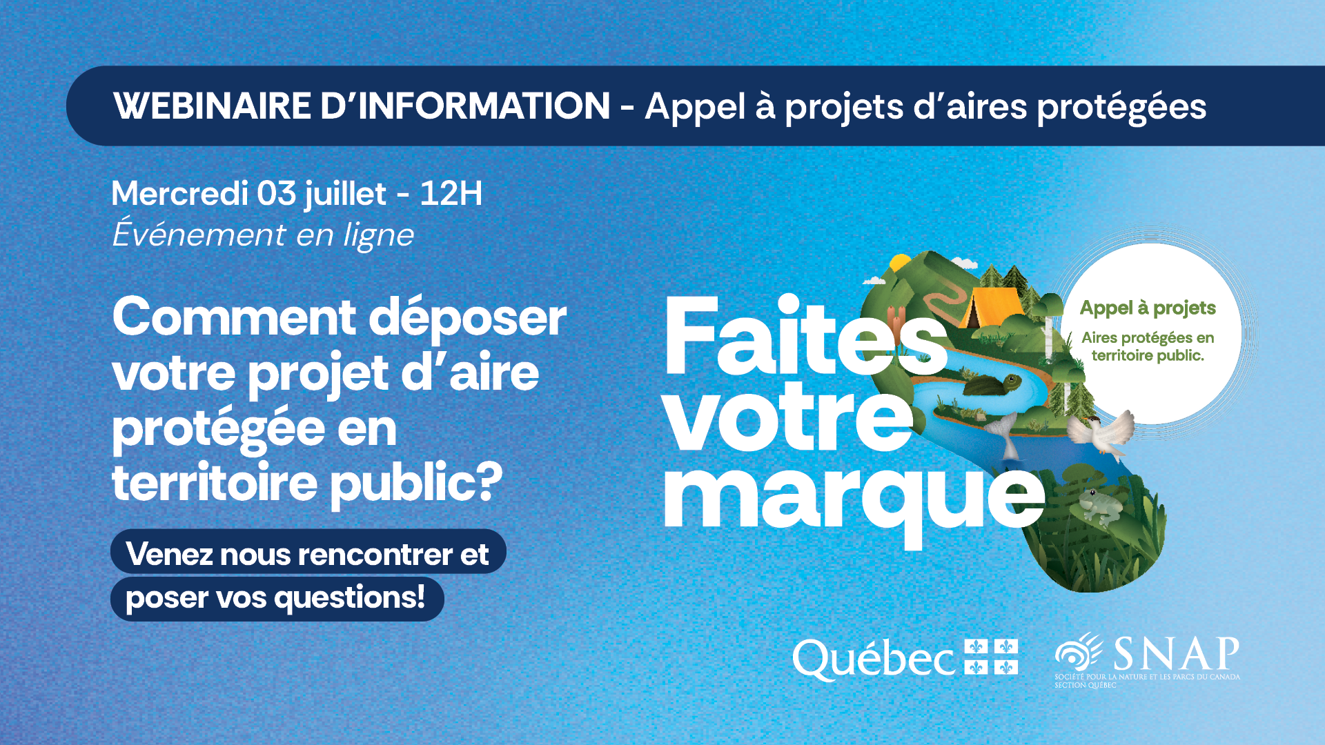 Featured image for “Webinaire d’information: Appel à projets d’aires protégées”