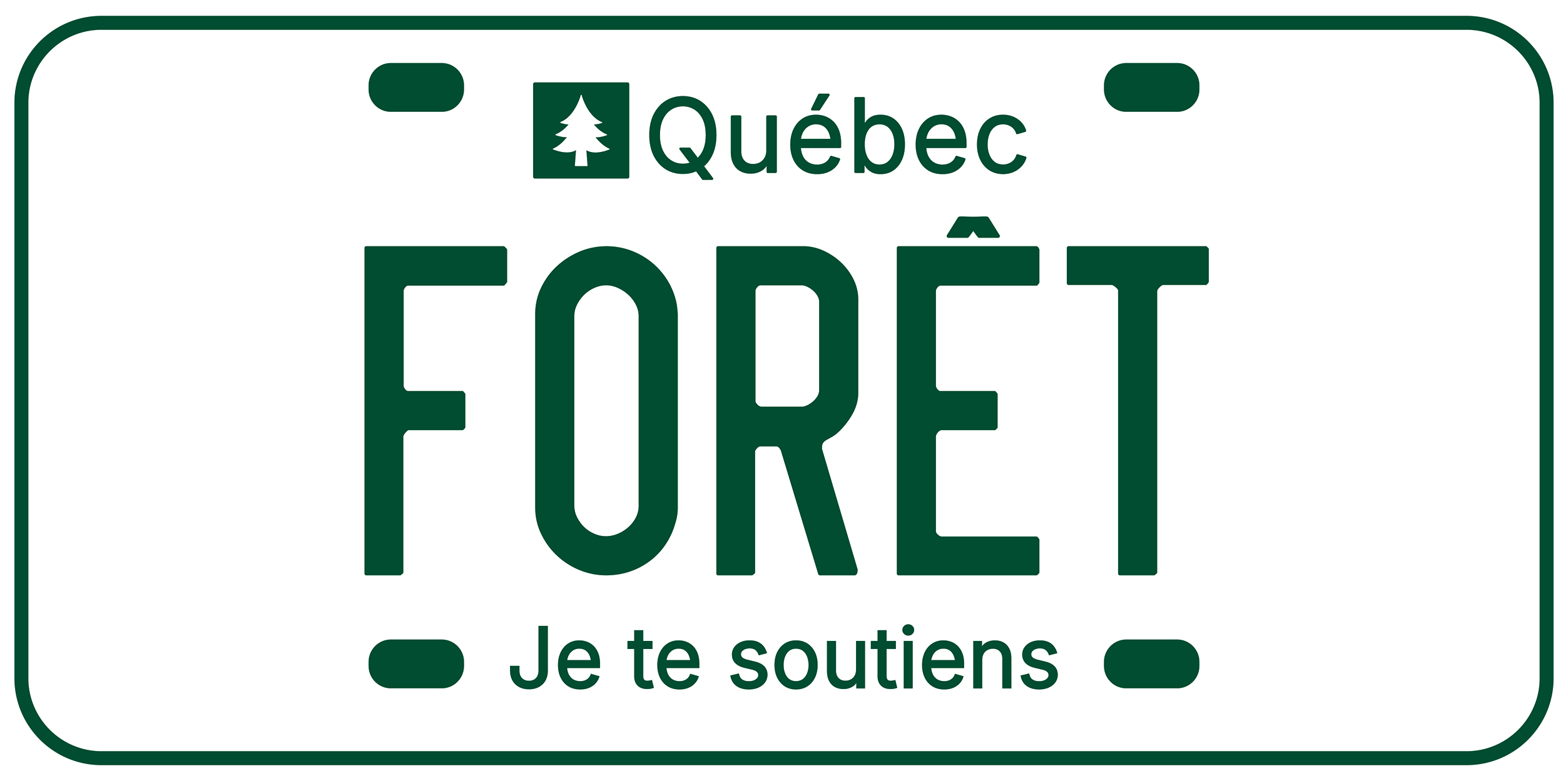 Pancarte de la campagne Forêt, je te soutiens