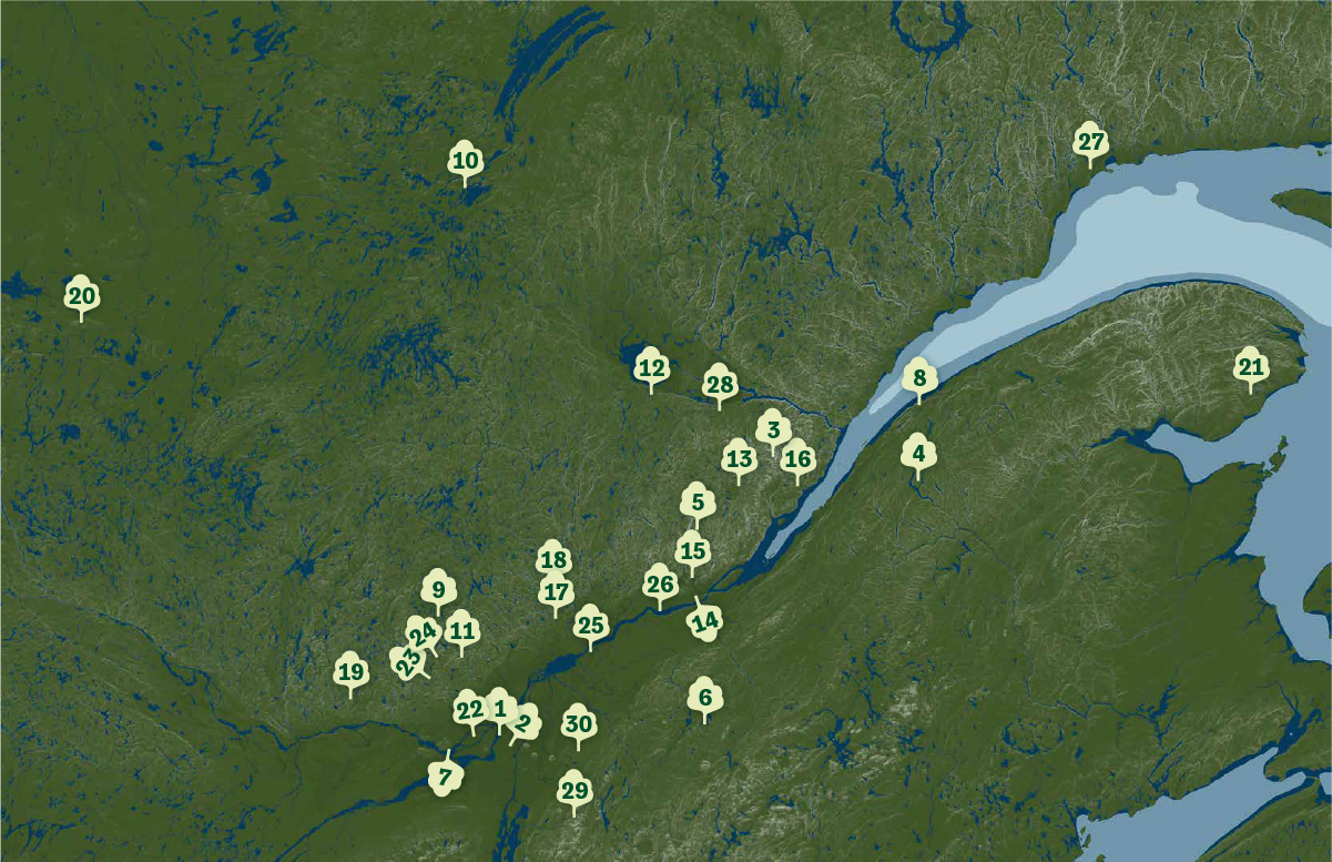 Thanks to nature parks map