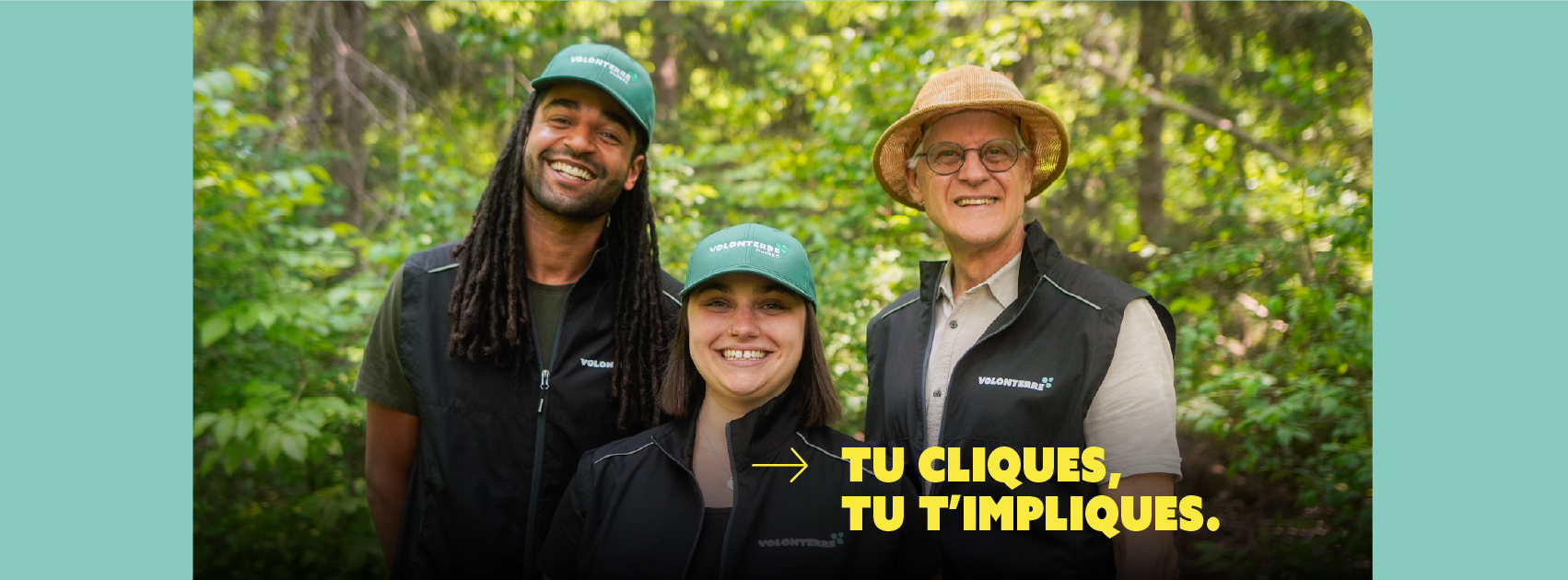 Trois bénévoles VolonTerre