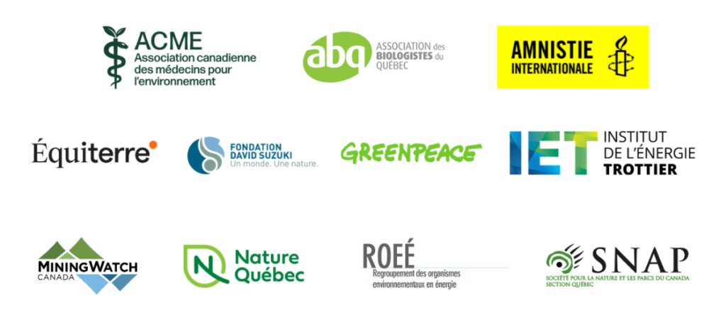 Logos des organisations signataires