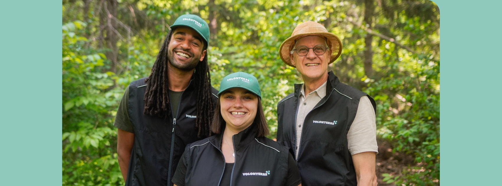 three VolonTerre volunters